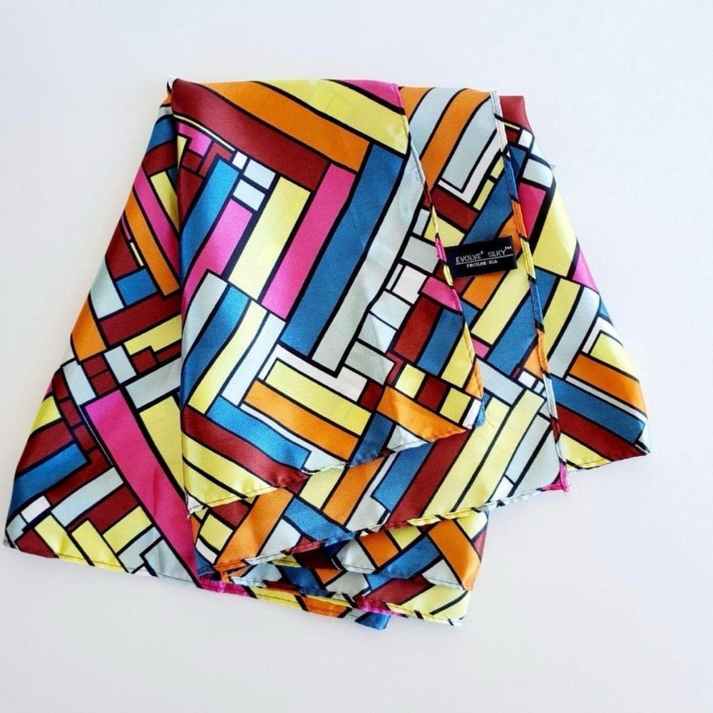 Evolve Polysilk Geometric Scarf‎ 🧣